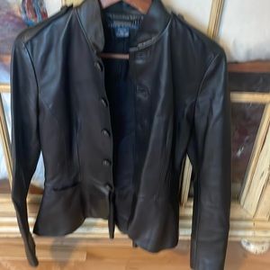 Ralph Lauren peplum leather blazer